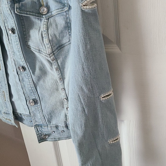 Vera Vera Jean jacket light wash size PP - Picture 5 of 8